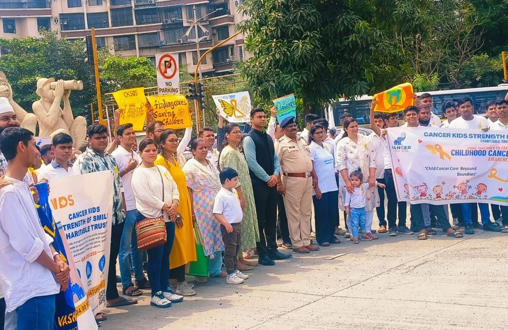 Families and volunteers at the Golden Walk, September 2024
